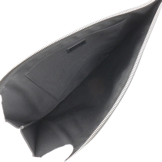 LOUIS VUITTON Clutch bag M61232 Damier Grafitto Canvas black Christopher nemes Pochette Jules GM mens Used Authentic