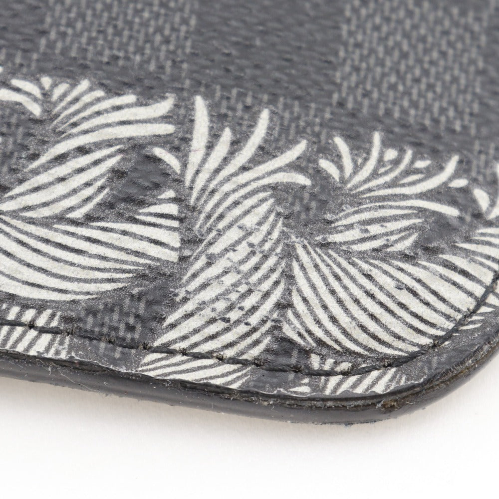 LOUIS VUITTON Clutch bag M61232 Damier Grafitto Canvas black Christopher nemes Pochette Jules GM mens Used Authentic