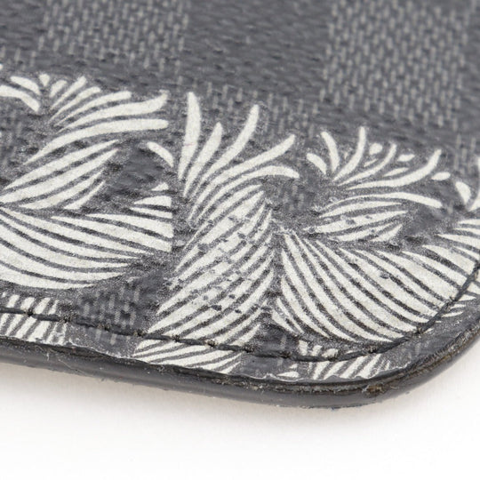 LOUIS VUITTON Clutch bag M61232 Damier Grafitto Canvas black Christopher nemes Pochette Jules GM mens Used Authentic