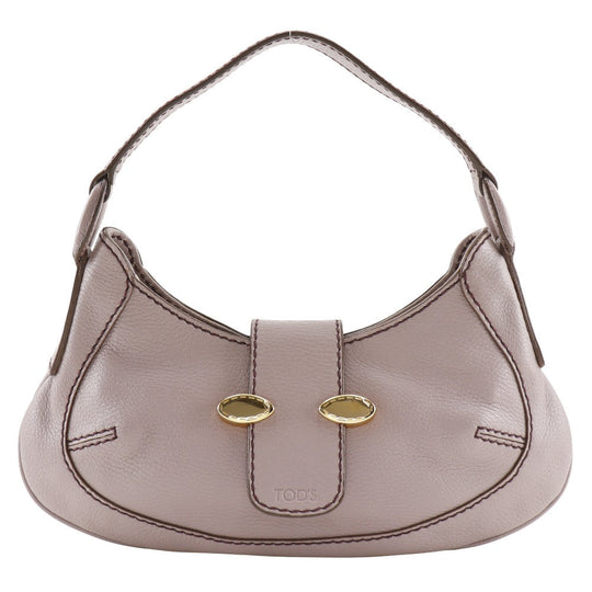 TOD�fS Shoulder Bag leather lavender one belt Women Used Authentic