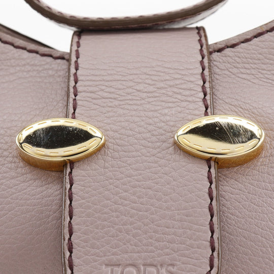 TOD�fS Shoulder Bag leather lavender one belt Women Used Authentic