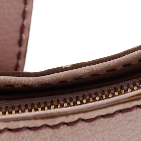TOD�fS Shoulder Bag leather lavender one belt Women Used Authentic