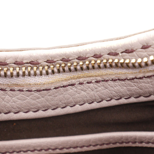 TOD�fS Shoulder Bag leather lavender one belt Women Used Authentic