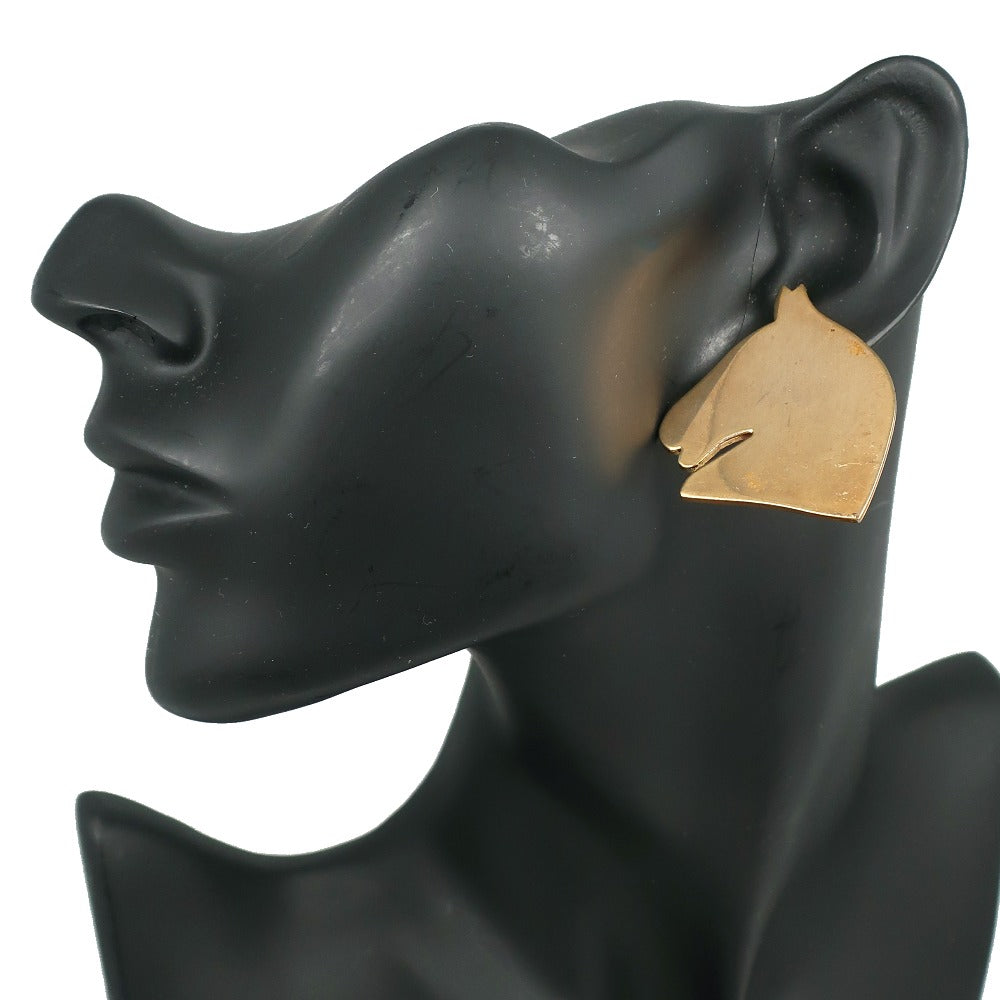 HERMES Earring Plated Gold gold BIJOUTERIE FANTAISIE Shuval Women Used Authentic