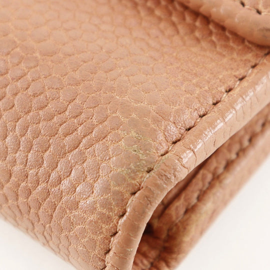 CHANEL Tri-fold wallet Caviar skin pink COCO Mark Women Used Authentic