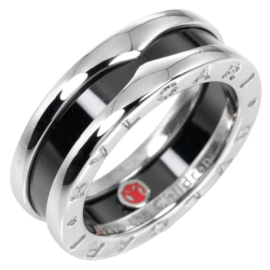 BVLGARI Ring B.ZERO1 Silver925, Ceramic Black, Silver Be zero one save the children Women 51 Used Authentic