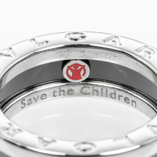 BVLGARI Ring B.ZERO1 Silver925, Ceramic Black, Silver Be zero one save the children Women 51 Used Authentic