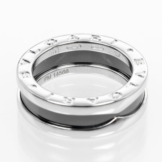 BVLGARI Ring B.ZERO1 Silver925, Ceramic Black, Silver Be zero one save the children Women 51 Used Authentic