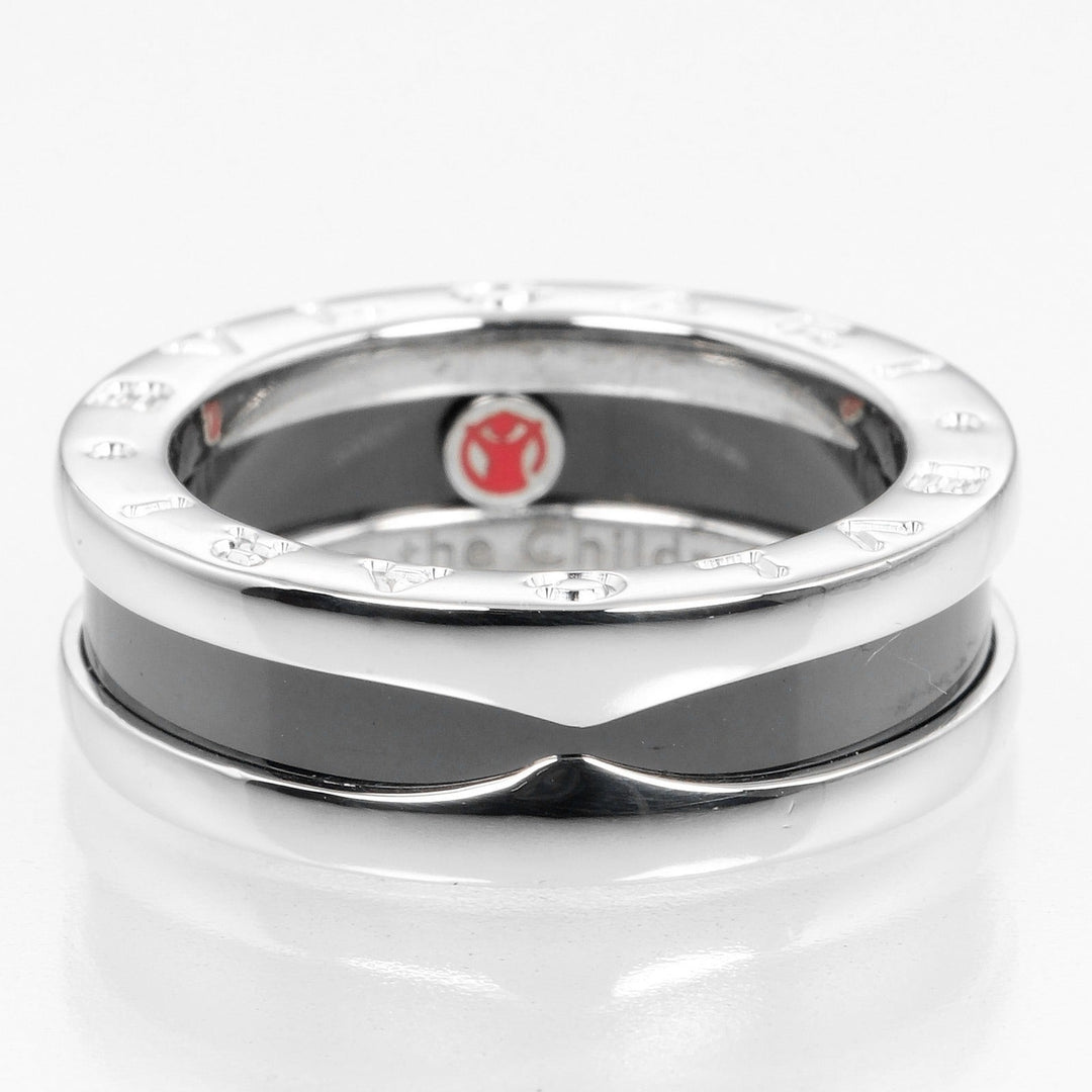 BVLGARI Ring B.ZERO1 Silver925, Ceramic Black, Silver Be zero one save the children Women 51 Used Authentic