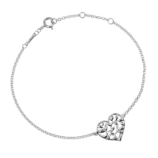 TIFFANY&Co. bracelet Silver925 Silver Olive leaf heart Women Used Authentic