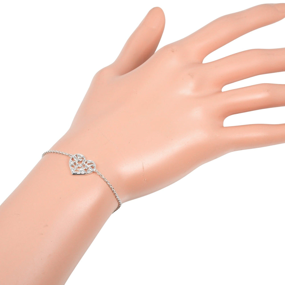 TIFFANY&Co. bracelet Silver925 Silver Olive leaf heart Women Used Authentic