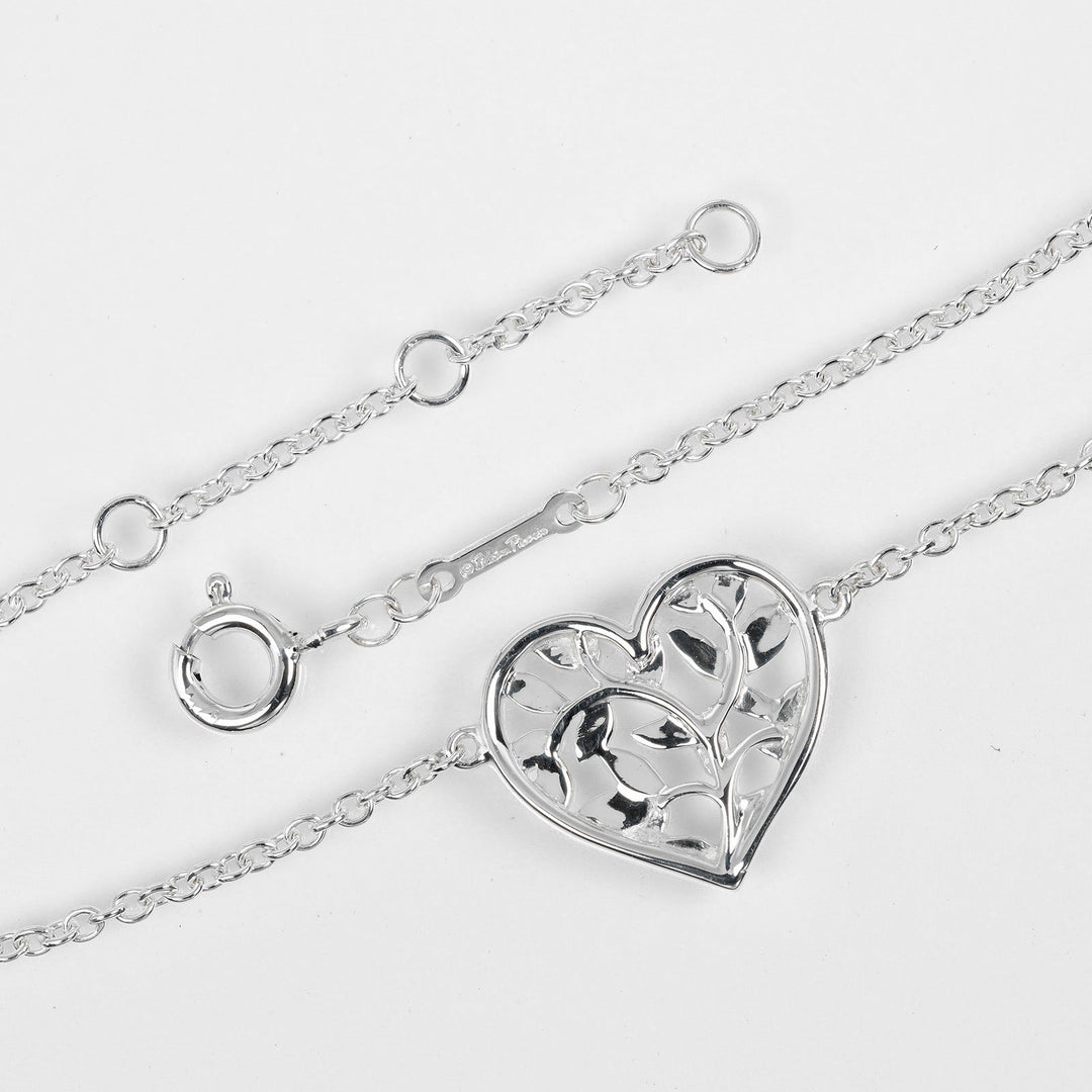 TIFFANY&Co. bracelet Silver925 Silver Olive leaf heart Women Used Authentic
