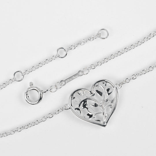 TIFFANY&Co. bracelet Silver925 Silver Olive leaf heart Women Used Authentic