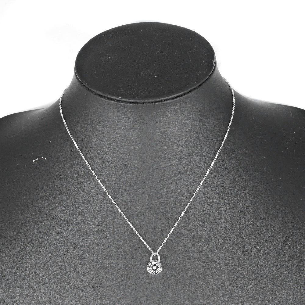 TIFFANY&Co. Necklace Silver925, Diamond Silver 1837 Round Rock Women Used Authentic