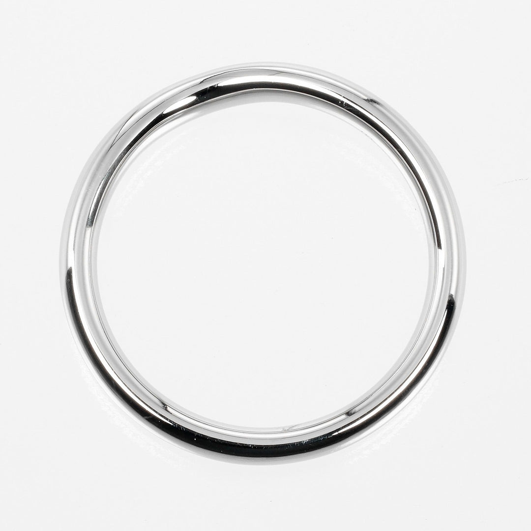 TIFFANY&Co. Ring Pt950Platinum Silver 0.1" model Curved band Women Used Authentic