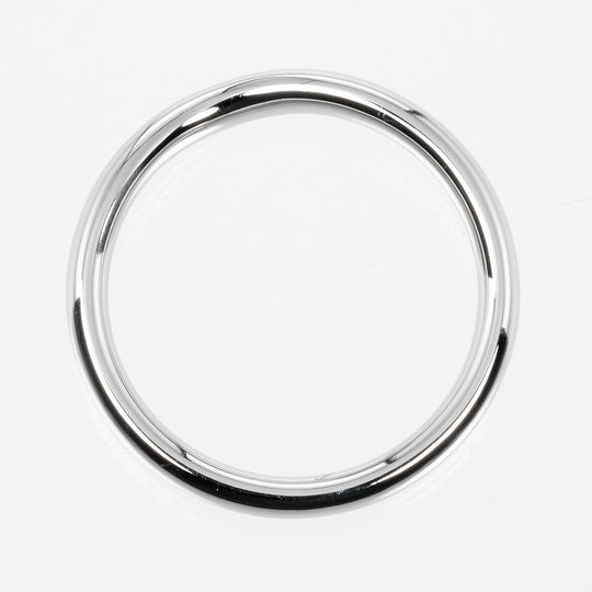 TIFFANY&Co. Ring Pt950Platinum Silver 0.1" model Curved band Women Used Authentic