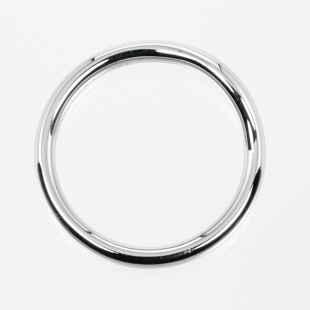 TIFFANY&Co. Ring Pt950Platinum Silver 0.1" model Curved band Women Used Authentic