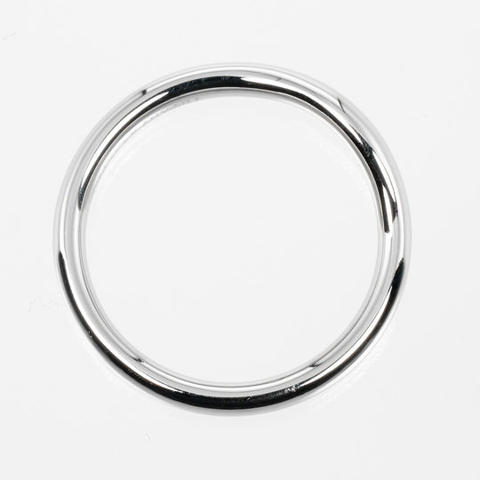 TIFFANY&Co. Ring Pt950Platinum Silver 0.1" model Curved band Women Used Authentic
