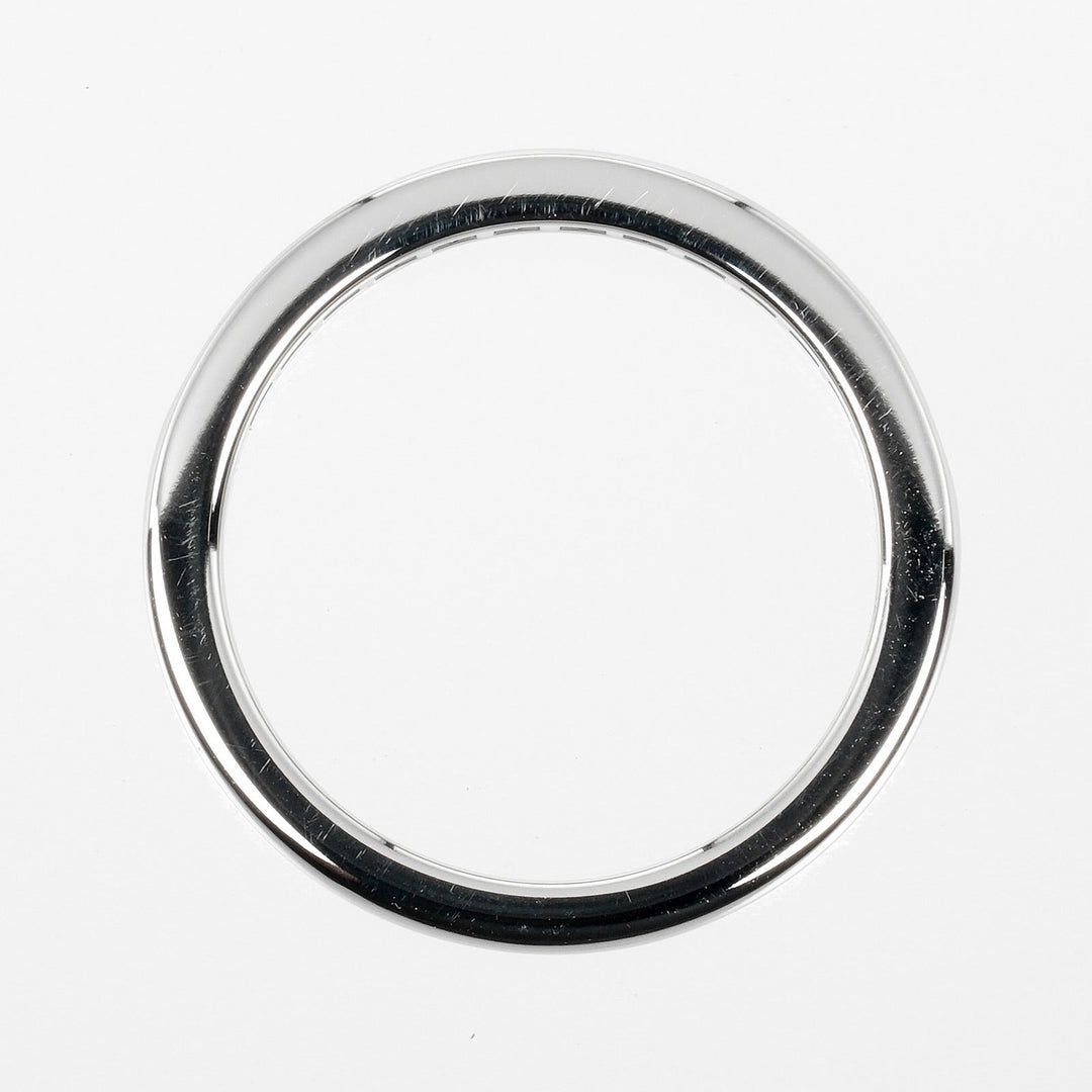 TIFFANY&Co. Ring Pt950Platinum, Diamond Clear, Silver 0.1" model Setting Half Circle Women Used Authentic