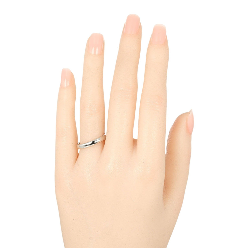 TIFFANY&Co. Ring Pt950Platinum Silver Classic band Women Used Authentic