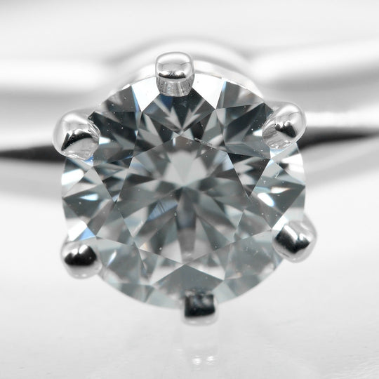 TIFFANY&Co. Ring 0.53ct VS1/I/3EX Pt950Platinum, Diamond Silver, Clear Solitaire Women Used Authentic