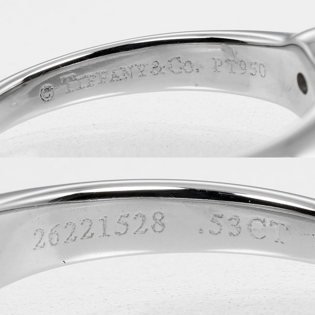 TIFFANY&Co. Ring 0.53ct VS1/I/3EX Pt950Platinum, Diamond Silver, Clear Solitaire Women Used Authentic