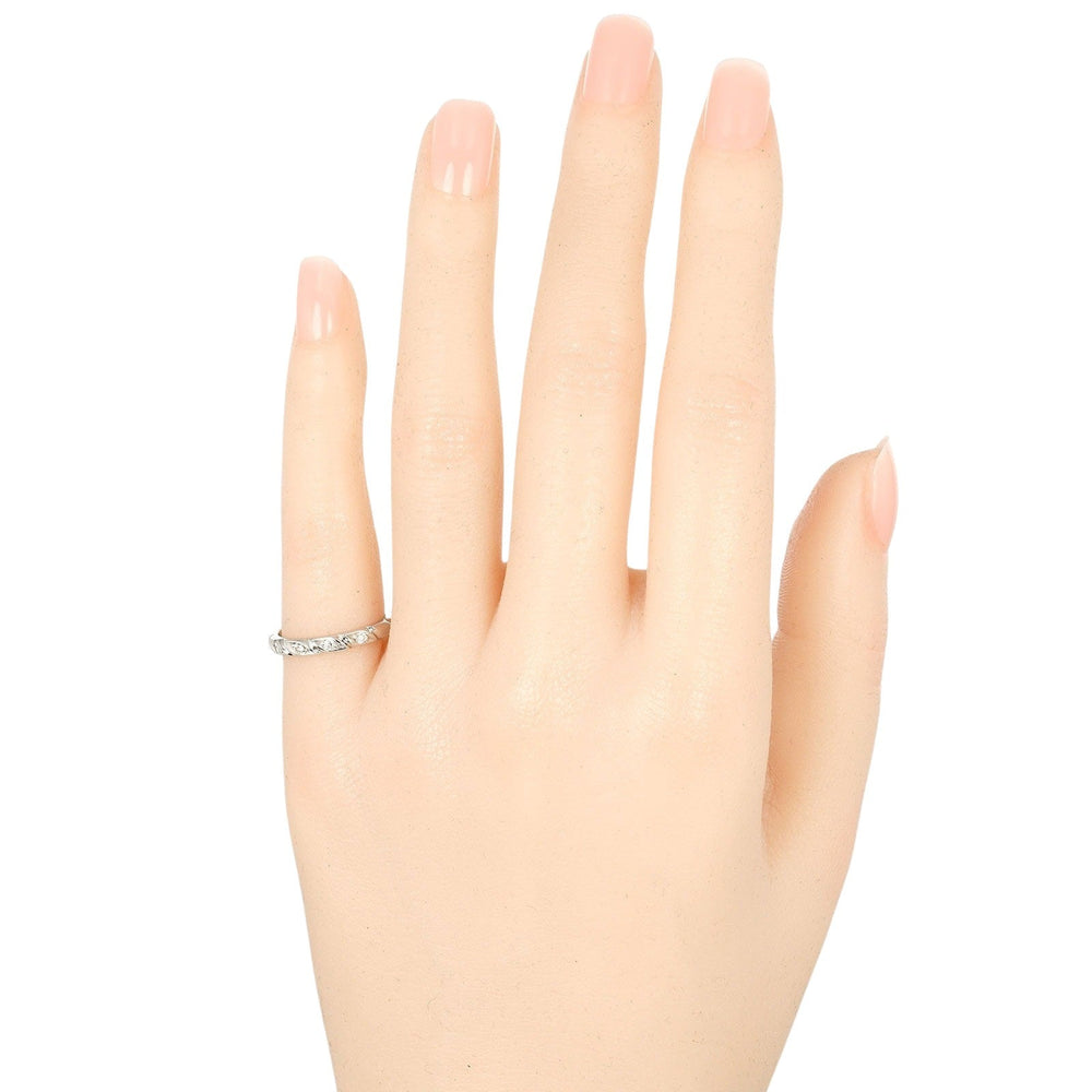 Chaumet Ring Pt950Platinum, 8P Diamond Silver, Clear Torsade Women 47 Used Authentic