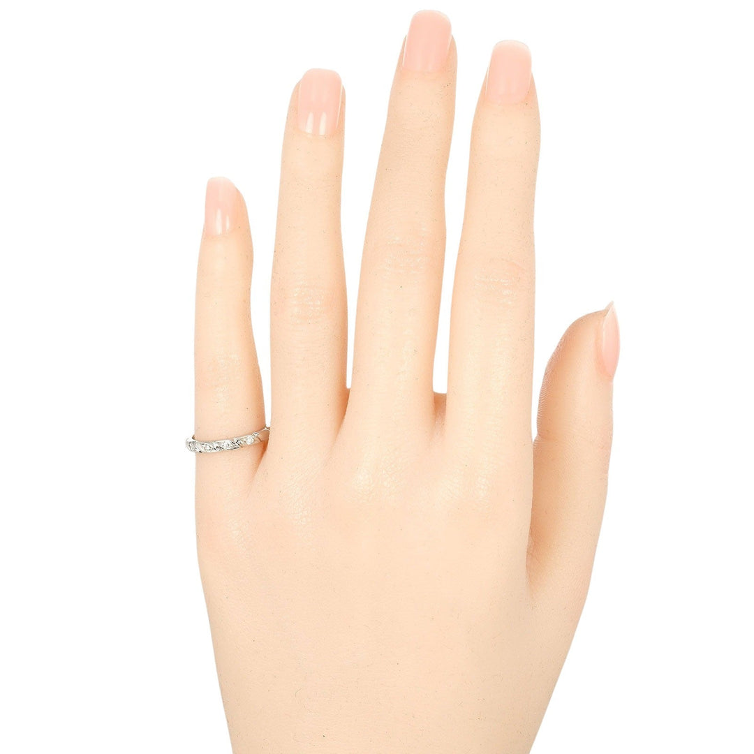 Chaumet Ring Pt950Platinum, 8P Diamond Silver, Clear Torsade Women 47 Used Authentic