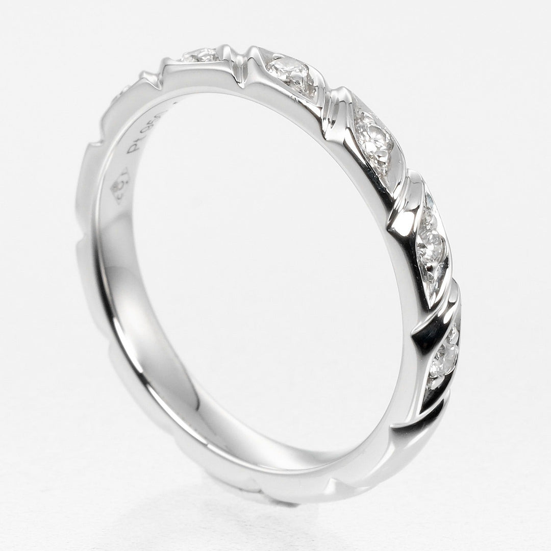 Chaumet Ring Pt950Platinum, 8P Diamond Silver, Clear Torsade Women 47 Used Authentic