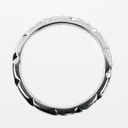 Chaumet Ring Pt950Platinum, 8P Diamond Silver, Clear Torsade Women 47 Used Authentic