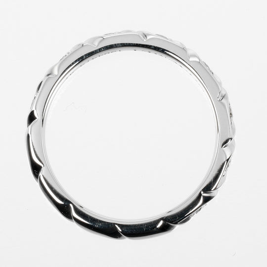 Chaumet Ring Pt950Platinum, 8P Diamond Silver, Clear Torsade Women 47 Used Authentic