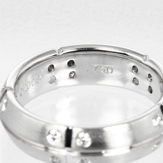TIFFANY&Co. Ring K18 White Gold, Diamond Silver Streamerica Women Used Authentic