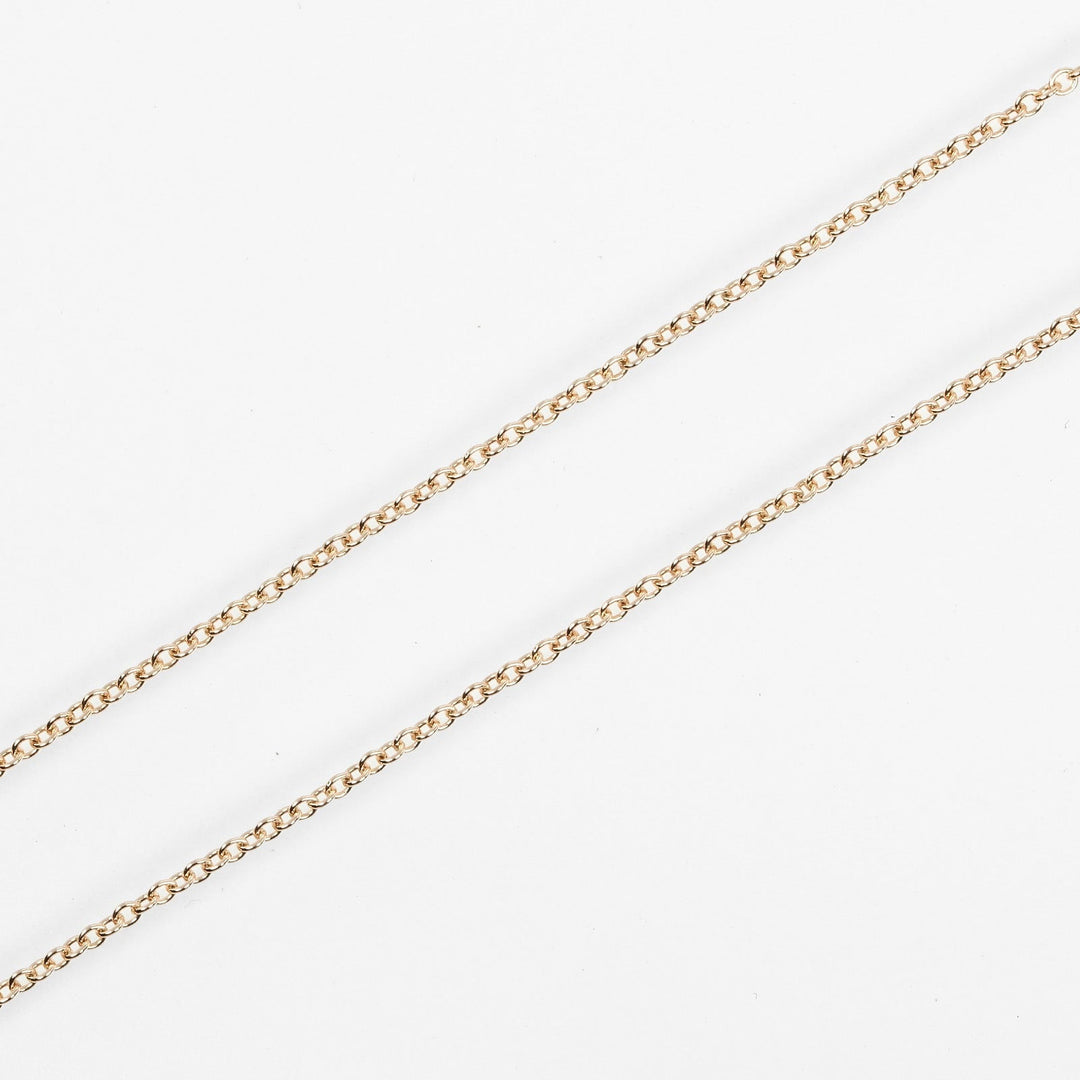TIFFANY&Co. Necklace 0.14ct K18 pink gold, diamond gold By the yard Women Used Authentic