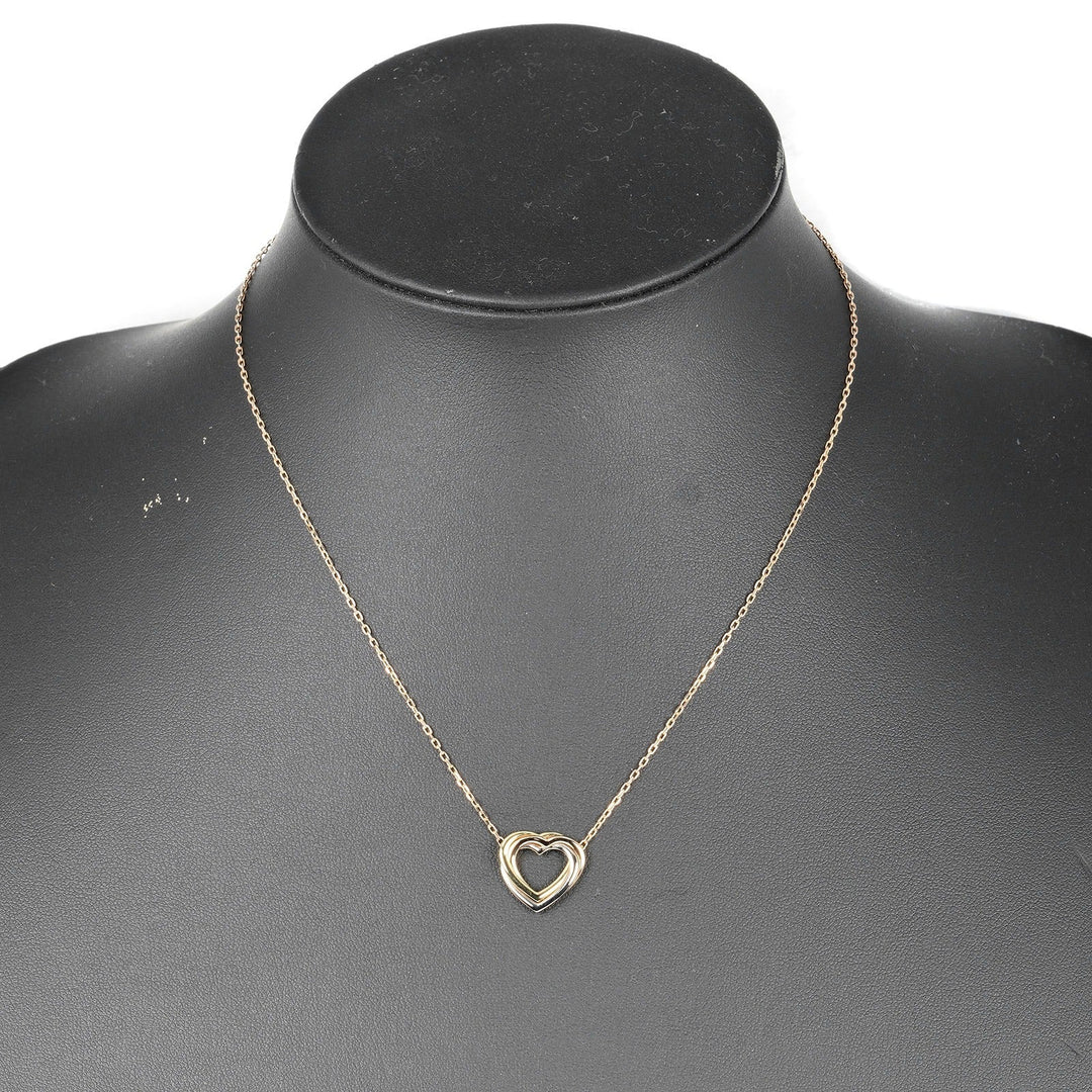 CARTIER Necklace K18 Gold, YG PG WG gold Trinity heart Women Used Authentic