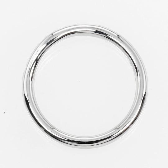 TIFFANY&Co. Ring Pt950Platinum, 9P Diamond Silver 0.1" model Curved band Women Used Authentic