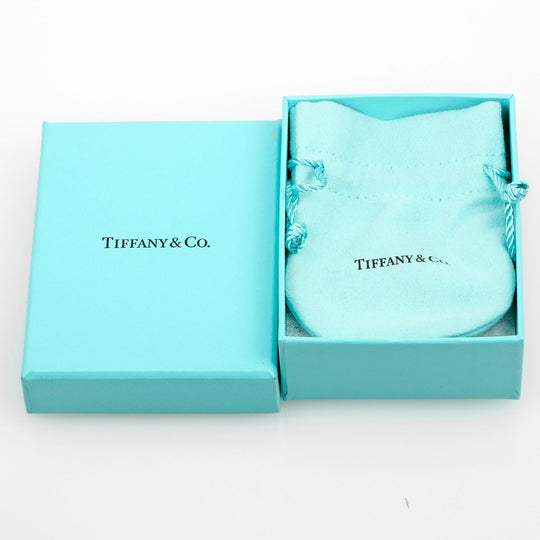 TIFFANY&Co. Ring Pt950Platinum, 9P Diamond Silver 0.1" model Curved band Women Used Authentic
