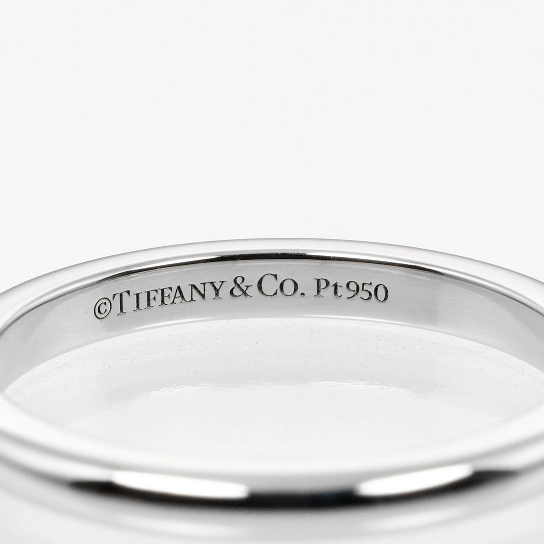TIFFANY&Co. Ring Pt950Platinum, 3P Diamond Silver 0.1" model forever classic band Women Used Authentic