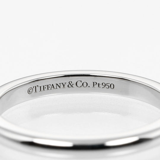 TIFFANY&Co. Ring Pt950Platinum, 3P Diamond Silver 0.1" model forever classic band Women Used Authentic