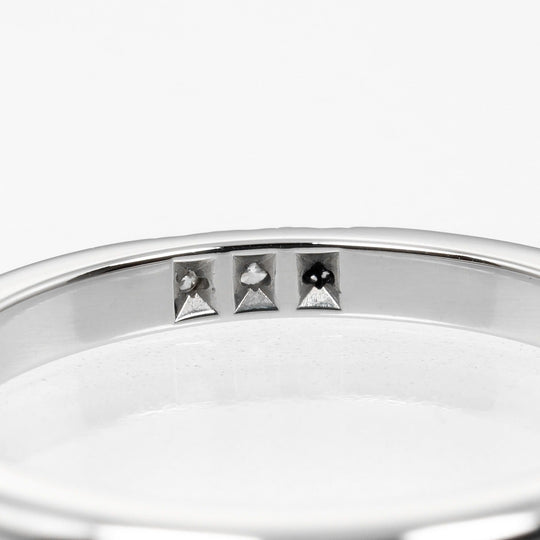 TIFFANY&Co. Ring Pt950Platinum, 3P Diamond Silver 0.1" model forever classic band Women Used Authentic