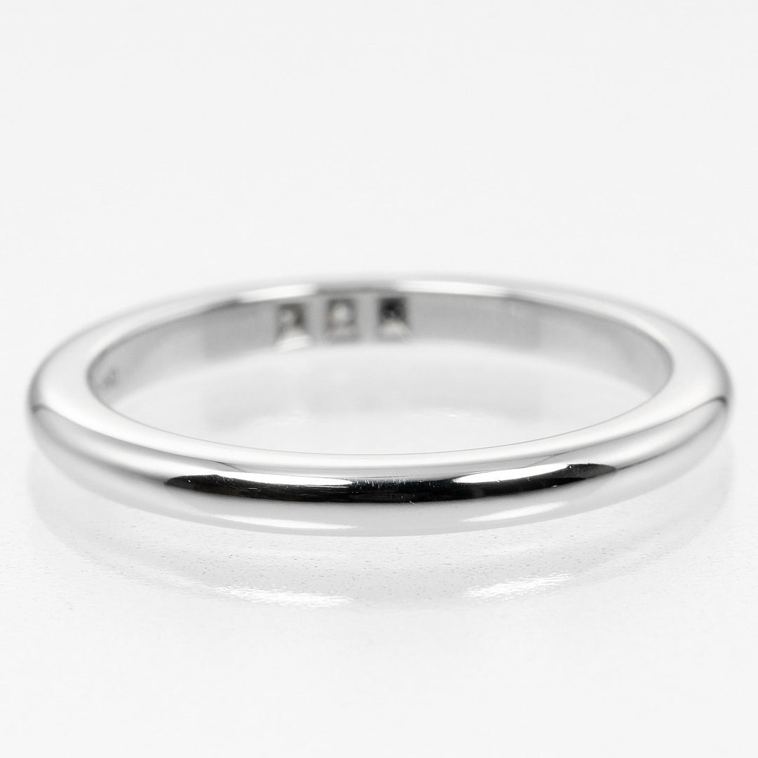 TIFFANY&Co. Ring Pt950Platinum, 3P Diamond Silver 0.1" model forever classic band Women Used Authentic