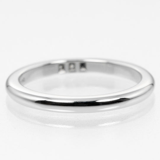 TIFFANY&Co. Ring Pt950Platinum, 3P Diamond Silver 0.1" model forever classic band Women Used Authentic