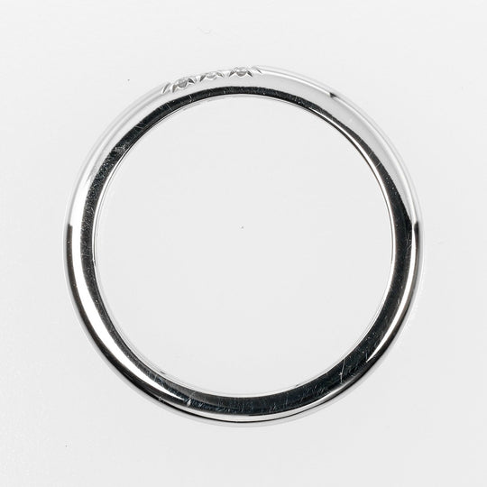 TIFFANY&Co. Ring Pt950Platinum, 3P Diamond Silver 0.1" model forever classic band Women Used Authentic