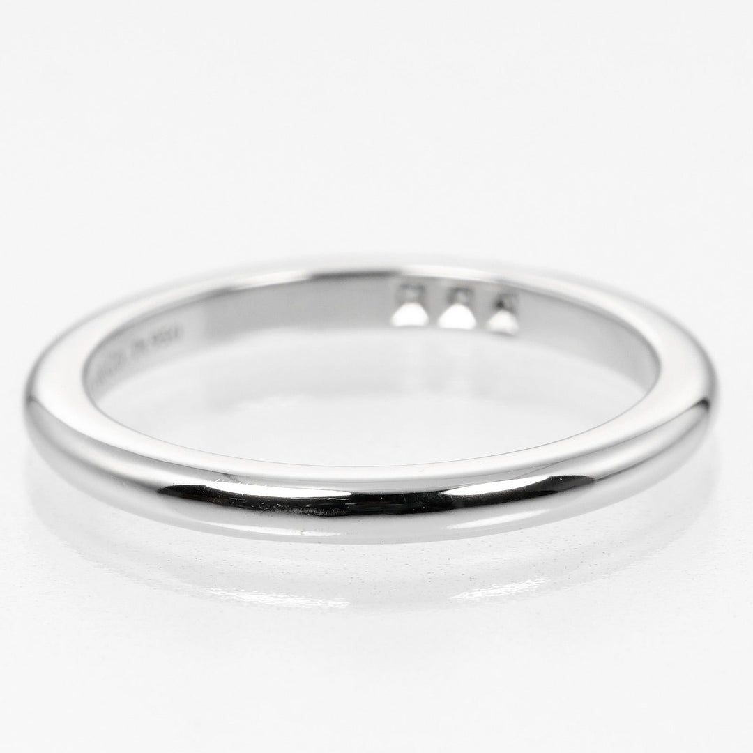 TIFFANY&Co. Ring Pt950 Platinum, 3P Diamond Silver 0.1" model forever classic band Women Used Authentic