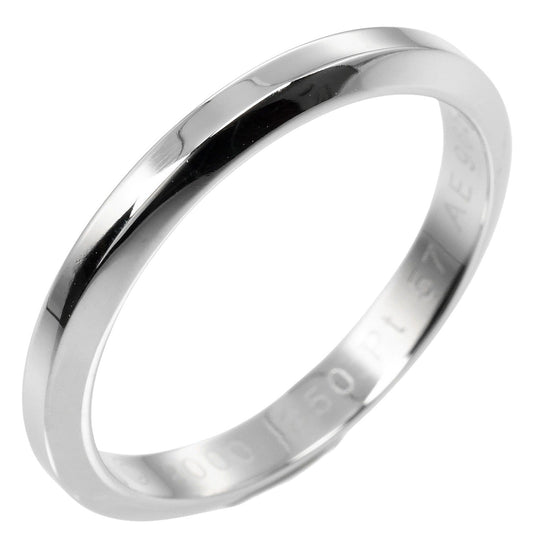 CARTIER Ring Pt950Platinum Silver 0.1" model Declaration mens 57 Used Authentic