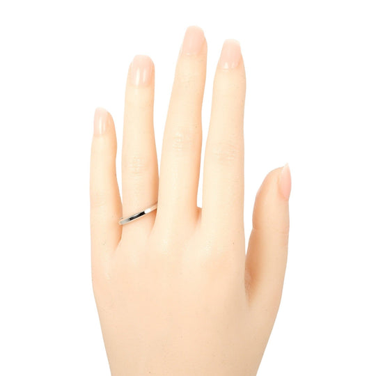 CARTIER Ring Pt950Platinum Silver 0.1" model Declaration mens 57 Used Authentic