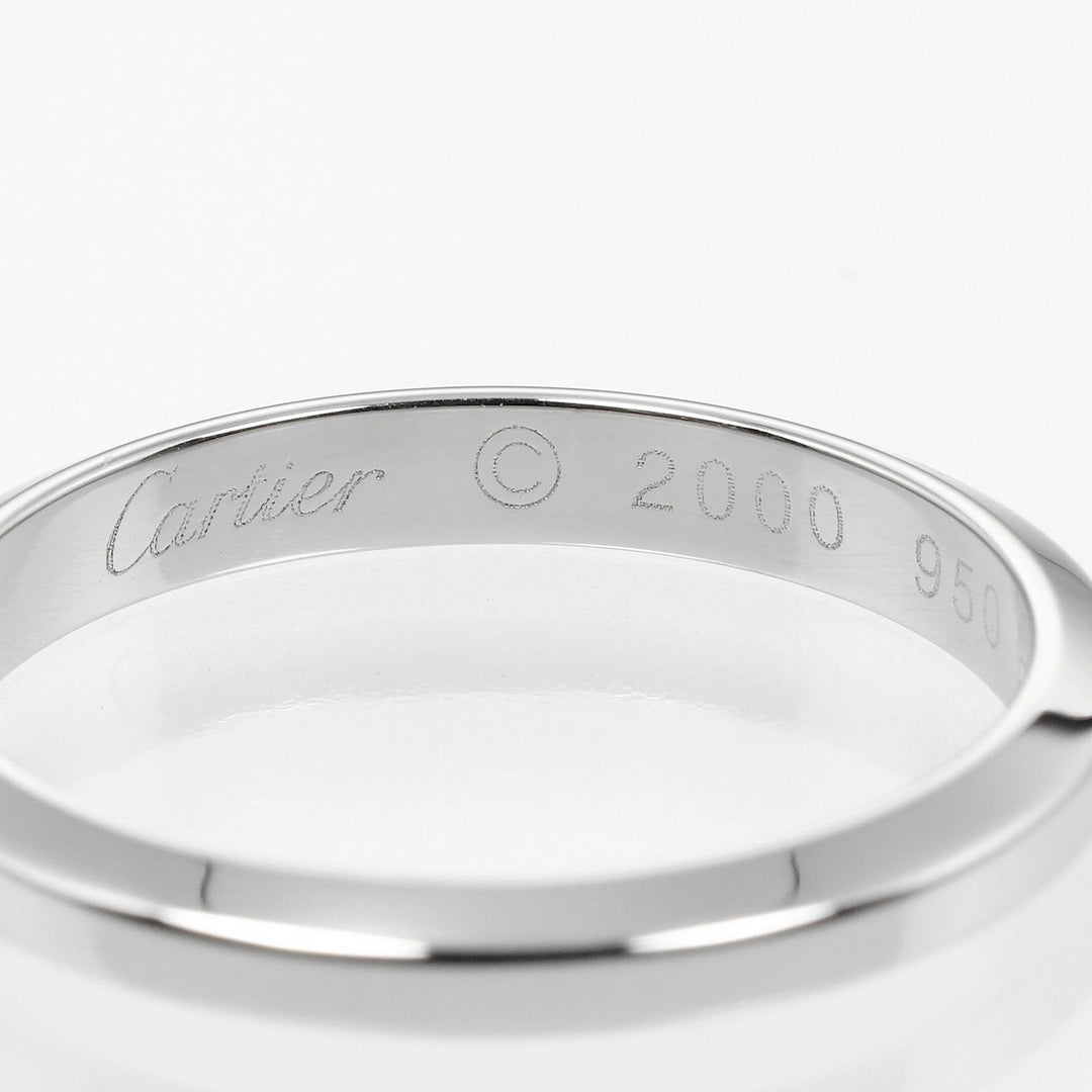 CARTIER Ring Pt950Platinum Silver 0.1" model Declaration mens 57 Used Authentic