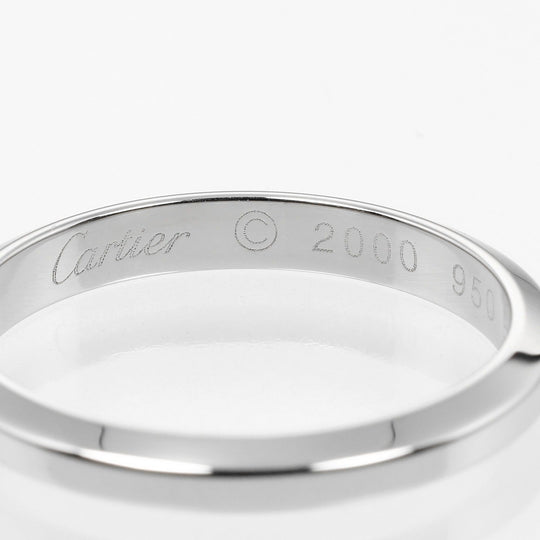 CARTIER Ring Pt950Platinum Silver 0.1" model Declaration mens 57 Used Authentic