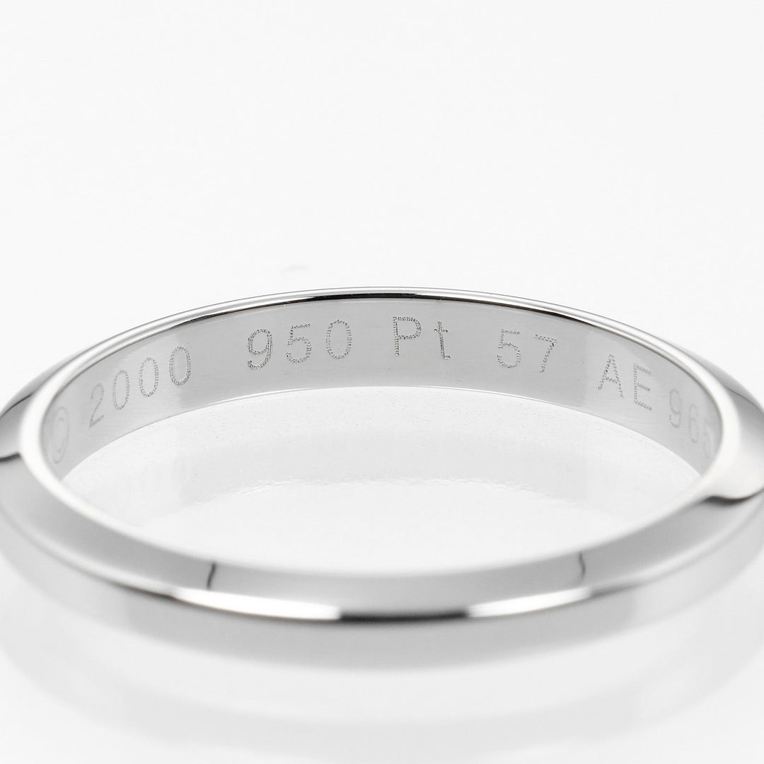 CARTIER Ring Pt950Platinum Silver 0.1" model Declaration mens 57 Used Authentic