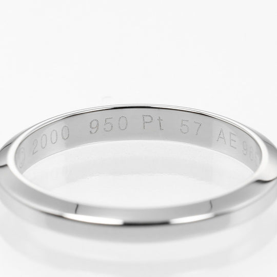 CARTIER Ring Pt950Platinum Silver 0.1" model Declaration mens 57 Used Authentic