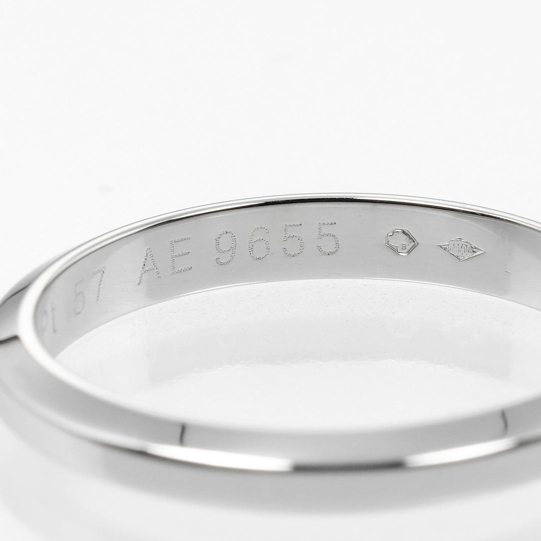 CARTIER Ring Pt950Platinum Silver 0.1" model Declaration mens 57 Used Authentic